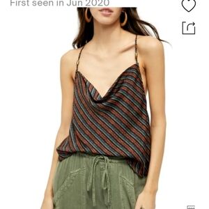 Free people collegiate blue combo tank